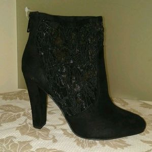 Black Lace Ankle Boots